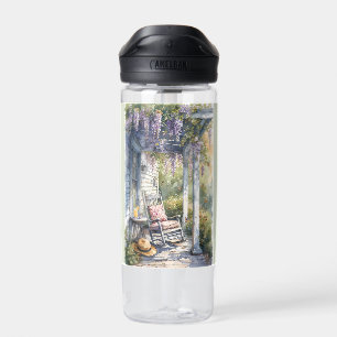 Schaukelstuhl-Szene auf der Wisteria-Veranda Trinkflasche