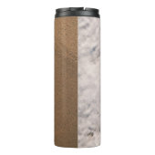 Schaum auf Sand Thermosbecher (Rückseite)