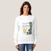 Schaum für Ferien, lustig, Bier Glas Sweatshirt (Vorne ganz)