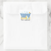 Schaumbad Badewanne Quadratischer Aufkleber (Tasche)