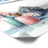Schaumbad Schwein Poster (Ecke)