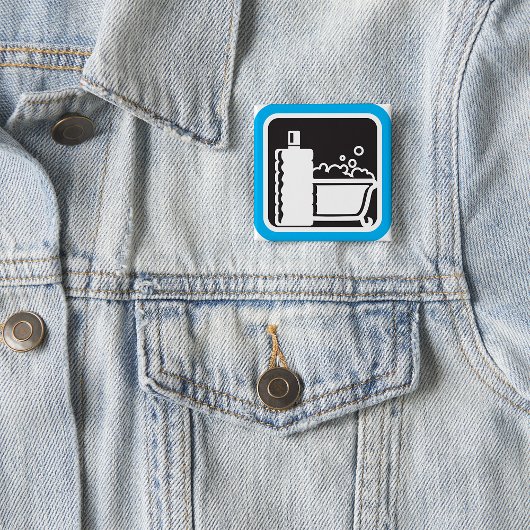 Schaumbad-Symbol Entspannendes Badezimmer-Spa Button