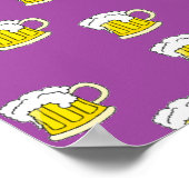 Schaumbecher auf lila poster (Ecke)