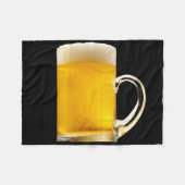 Schäumende Bier-Tasse Fleecedecke (Vorderseite (Horizontal))