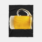 Schäumende Bier-Tasse Fleecedecke (Vorderseite)