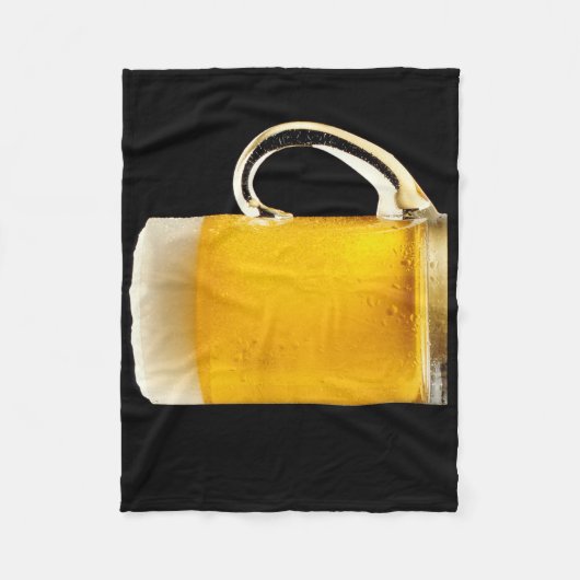 Schäumende Bier-Tasse Fleecedecke (Vorderseite)