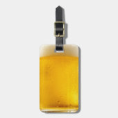 Schäumende Bier-Tasse Gepäckanhänger (Vorderseite vertikal)