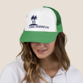 Schäumender Hut des Skimcaribbean Palmen-Logos Truckerkappe (Beispiel)