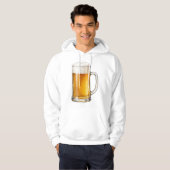 Schäumender kalter Bierkrug Trinker Hoodie (Vorne ganz)