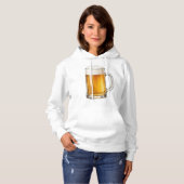 Schäumender kalter Bierkrug Trinker Hoodie (Vorne ganz)