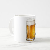Schäumender kalter Bierkrug Trinker Kaffeetasse (Vorderseite Links)