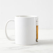 Schäumender kalter Bierkrug Trinker Kaffeetasse (Links)