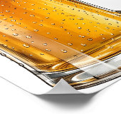 Schäumender kalter Bierkrug Trinker Poster (Ecke)