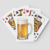 Schäumender kalter Bierkrug Trinker Spielkarten (Rückseite)