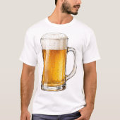 Schäumender kalter Bierkrug Trinker T-Shirt (Vorderseite)