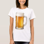 Schäumender kalter Bierkrug Trinker T-Shirt (Vorderseite)