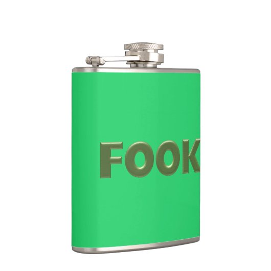 Schaumgrün umhüllter Kolben Flachmann (Rechts)