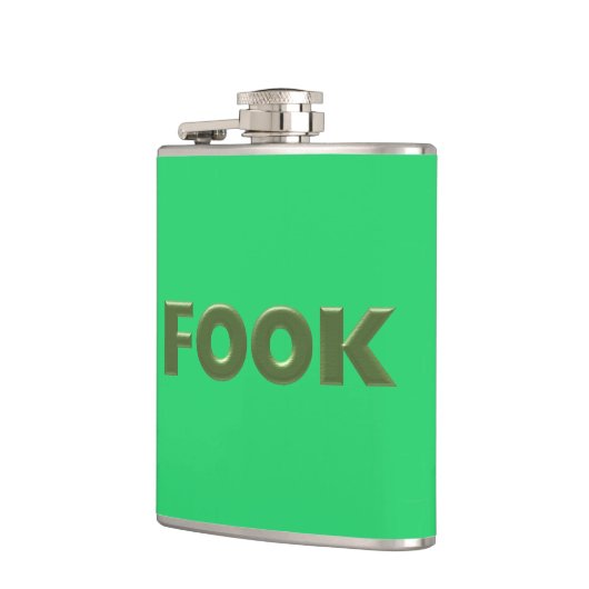 Schaumgrün umhüllter Kolben Flachmann (Links)