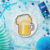 Schaumige Bier-Tasse Pappteller (Party)