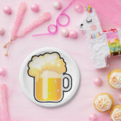 Schaumige Bier-Tasse Pappteller (Party)