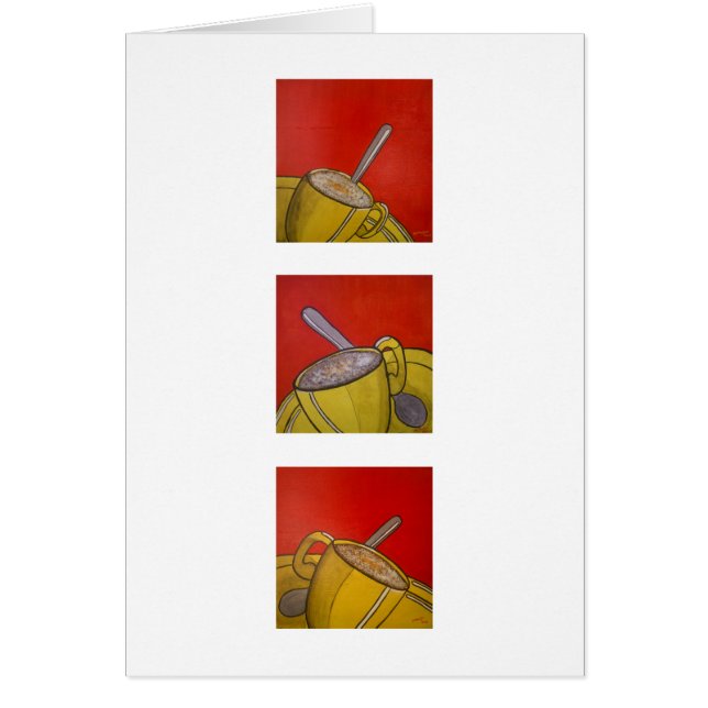 Schaumige Kaffee-Karte (Reihen) (Vorne)