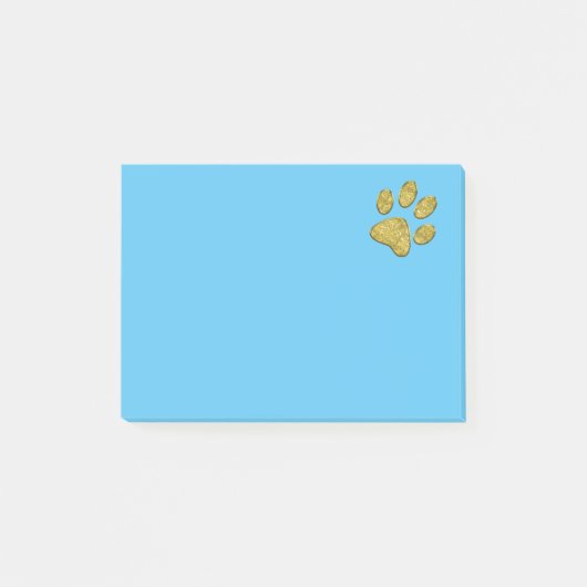 Schaumkatzenpferd - Gold Post-it Klebezettel (Vorderseite)