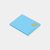 Schaumkatzenpferd - Gold Post-it Klebezettel (angewinkelt)