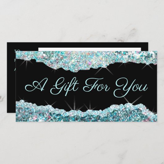 Schaumkunde des aquamarinen Glitzer (Vorne/Hinten)