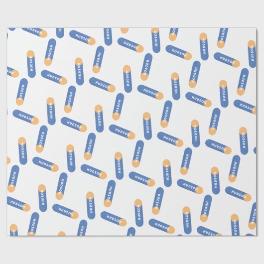 Schaumpfeil mit eigenem Namen Geschenkpapier (Flach)