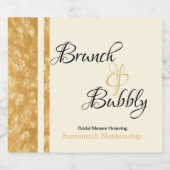 Schaumwein Bubbles Brunch Bubbly Brautparty Schaumweinetikett (Einzelnes Label)