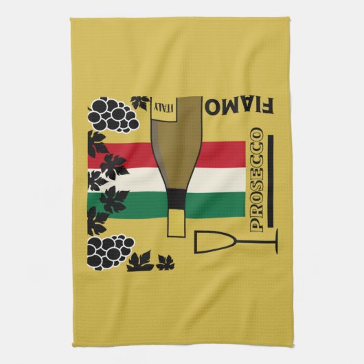 Schaumwein Geschirrtuch (Vertikal)