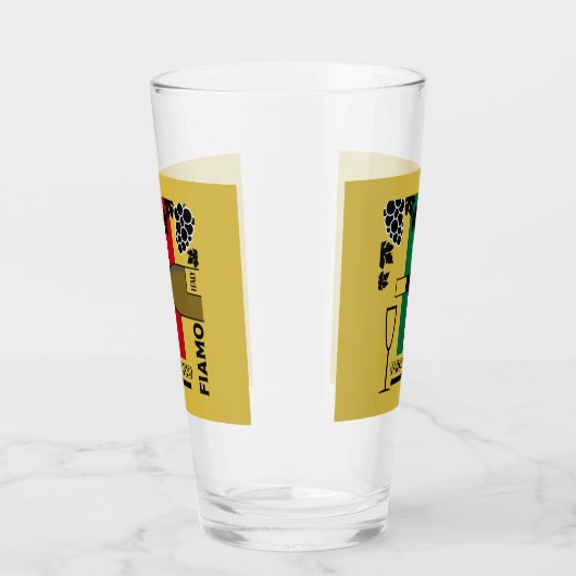 Schaumwein Glas (Links)