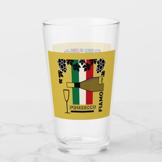 Schaumwein Glas (Vorderseite)