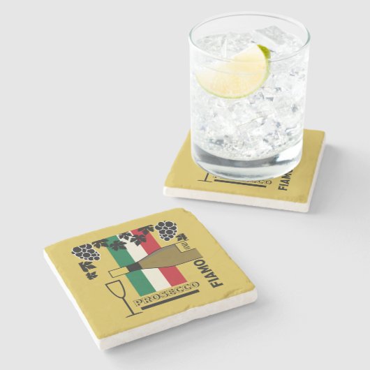 Schaumwein Steinuntersetzer (Seitenansicht)