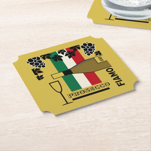 Schaumwein Untersetzer (angewinkelt)