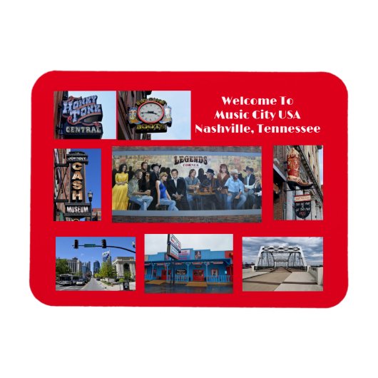Schauplätze in Nashville, Tennessee-Magnet Magnet (Horizontal)