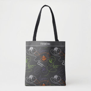 Schaurig-schön verworrener schwarzer Halloween-Ein Tasche