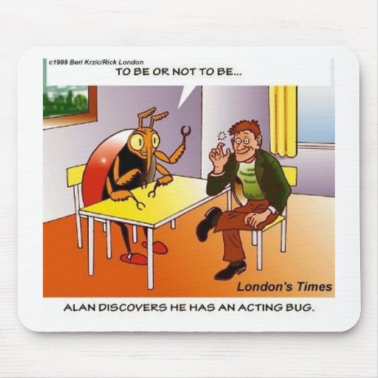Schauspiel Bug Funny Cartoon T-Shirts Geschenke & Mousepad (Vorne)