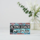 Schauspiel Coach für die Vermietung von Visitenkar Visitenkarte (Stehend Vorderseite)