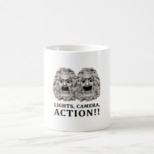 Schauspiel-Concept-Logo Kaffeetasse