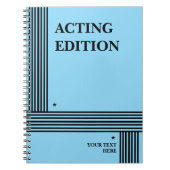 Schauspiel Edition Play Script Styling Notebook Notizblock (Vorderseite)