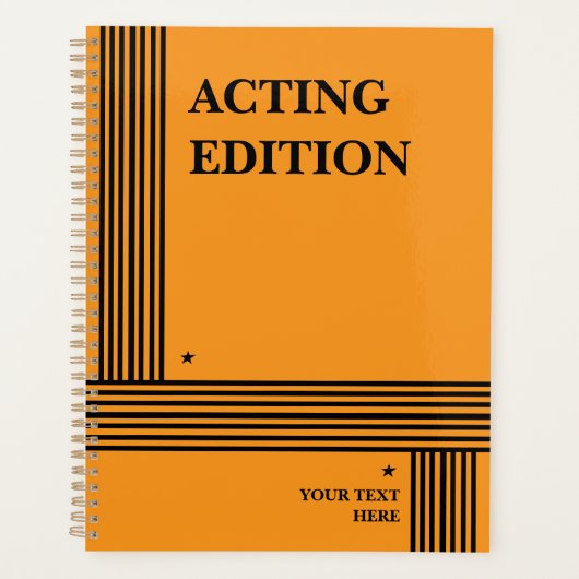 Schauspiel Edition Play Script Styling Planner Planer (Vorderseite)