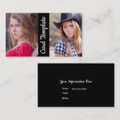 Schauspiel-Fotokartenvorlage  Visitenkarte (Vorne/Hinten)