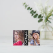 Schauspiel-Fotokartenvorlage Visitenkarte (Stehend Vorderseite)