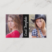 Schauspiel-Fotokartenvorlage Visitenkarte (Vorderseite)