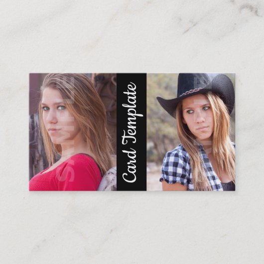 Schauspiel-Fotokartenvorlage  Visitenkarte (Vorderseite)