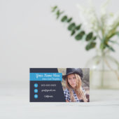 Schauspiel-Fotokartenvorlage  Visitenkarte (Stehend Vorderseite)