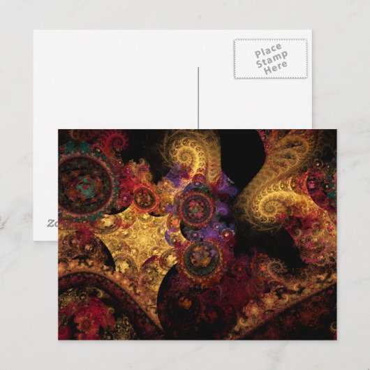 Schauspiel-Fraktal Postkarte (Vorne/Hinten)