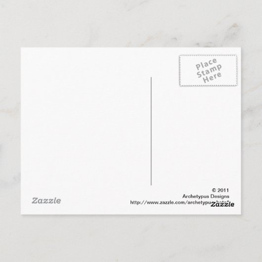 Schauspiel-Fraktal Postkarte (Rückseite)