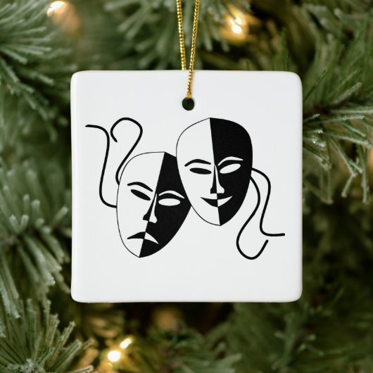 Schauspiel für einfache Drama-Comedy-Masken Keramikornament (Baum)